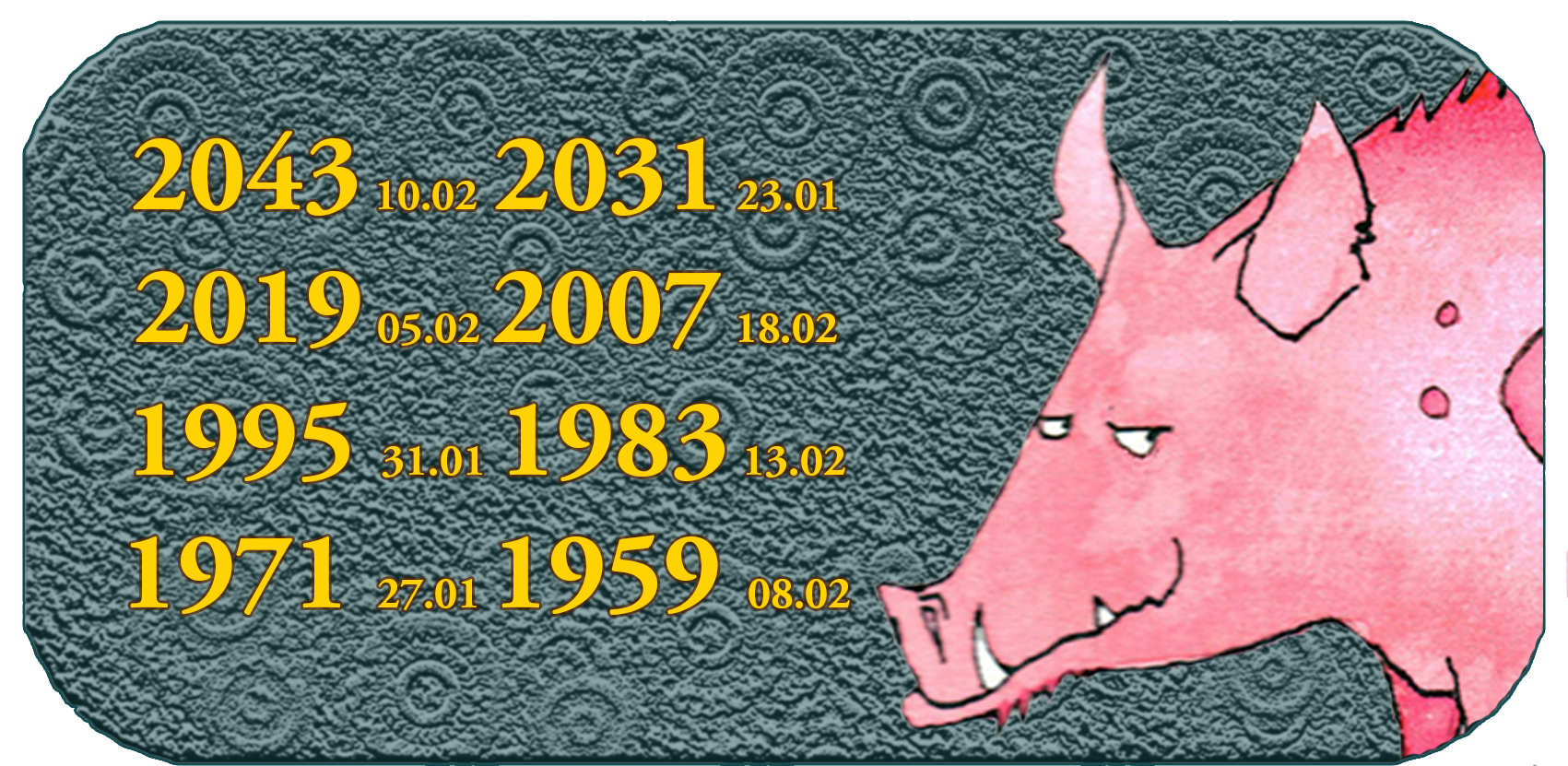 Ano Animal do Zodíaco Chinês | Os Doze Animais Chineses | Animal nº 12 Porco
