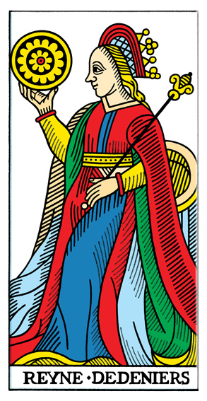 Tarot | Pentacles, Ouros 13, Rainha de Ouros